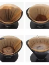Coffee Filters 1-4Cup Coffee Filter Paper Wood Pulp Hand Punch V-Shaped Conical Drip Filter Screen Imported American Coffee Tool - Image 3