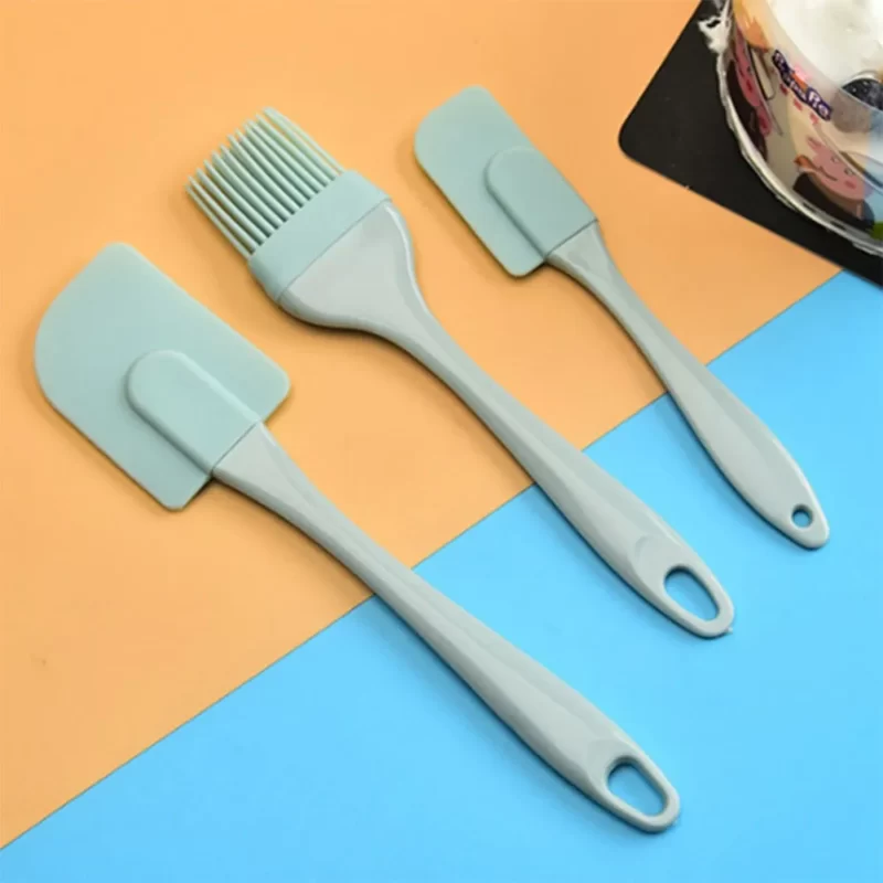 3pc Silicone Spatula Set 3pcs Non Stick Heat Resistant Mini Cooking Scraper Cooking Mixing Baking Tools