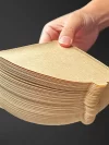 Coffee Filters 1-4Cup Coffee Filter Paper Wood Pulp Hand Punch V-Shaped Conical Drip Filter Screen Imported American Coffee Tool - Image 4