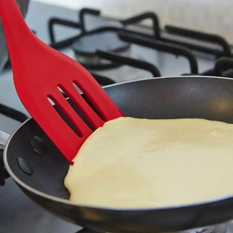 Non Stick Silicone Slotted Turner High Heat Resistant Pancake Utensils Shovel Cooking Tools Kitchen Pan Spatula Cooking Fry K9R3 - Image 3