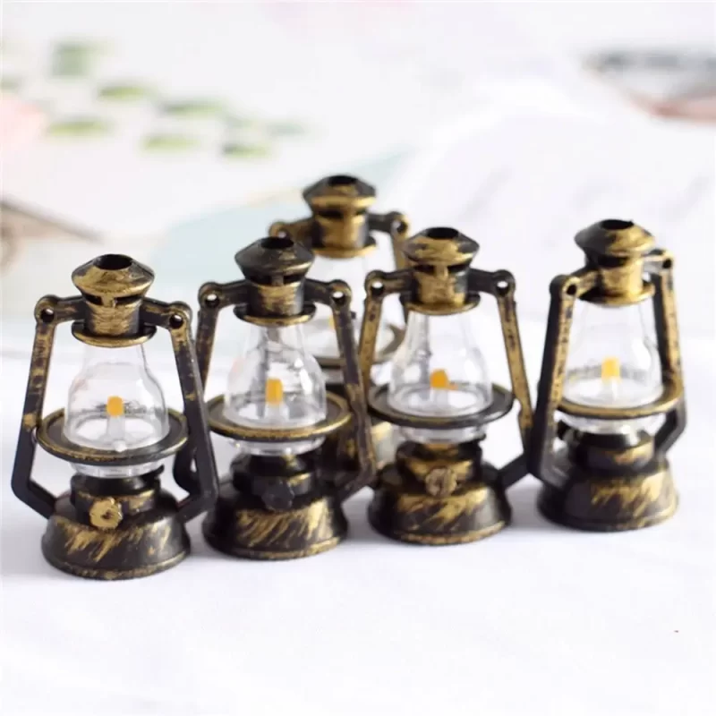 1:12 1:6 Scale Boys Dollhouse Kitchen House Decor Kerosene Lantern Scene Ornaments Oil Lamp Toy Doll Dollhouse Accessories - Image 3