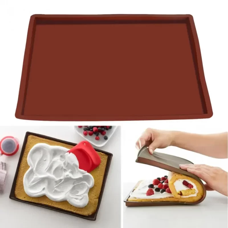 Non-Stick Silicone Baking Mat Pad Swiss Roll Baking Sheet Rolling Dough Mat Large Size For Cake Cookie Macaron Mat Pad