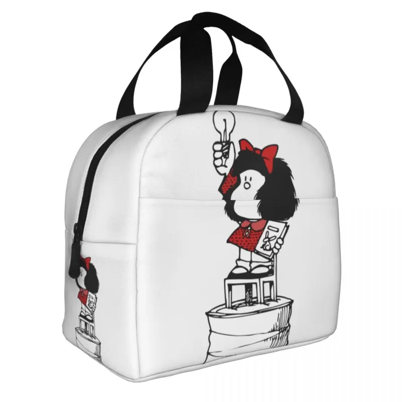 Mafalda Kawaii Amine Insulated Lunch Bags Cooler Bag Lunch Container Cute Cartoon Leakproof Lunch Box Tote School Picnic