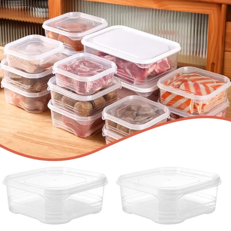 1pcs Refrigerator Food Preservation Storage Box Food Sealed Lunch Portable Refrigerated Food Storage Grade Box E9V7