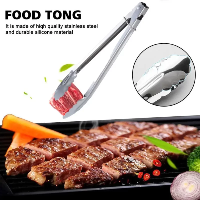 9/12Inch Stainless Steel Tongs Ice Meat Salad Bread Food Home Tools Clamp Kitchen Buffet Cooking Barbecue Accessories Party G4P9 - Image 2