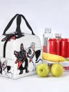 French Kiss Insulated Lunch Tote Bag for Women Bulldog Dog Lover Portable Cooler Thermal Bento Box Kids School Children - Image 6