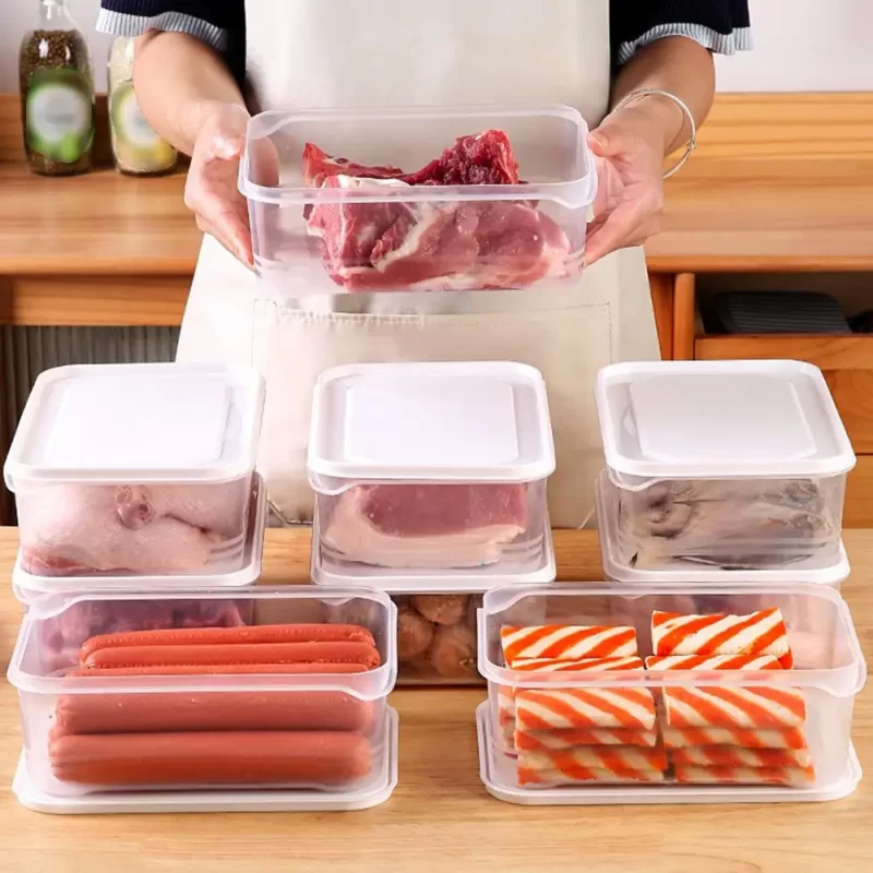 1pcs Refrigerator Food Preservation Storage Box Food Sealed Lunch Portable Refrigerated Food Storage Grade Box E9V7 - Image 3