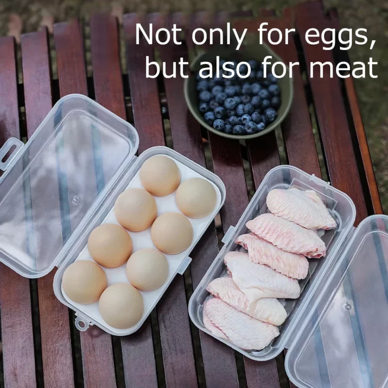 Portable Eggs Box Case Shockproof Egg Holder Kitchen Container Case Transparent Kitchen Organizer for Outdoor Camping Picnic - Image 5