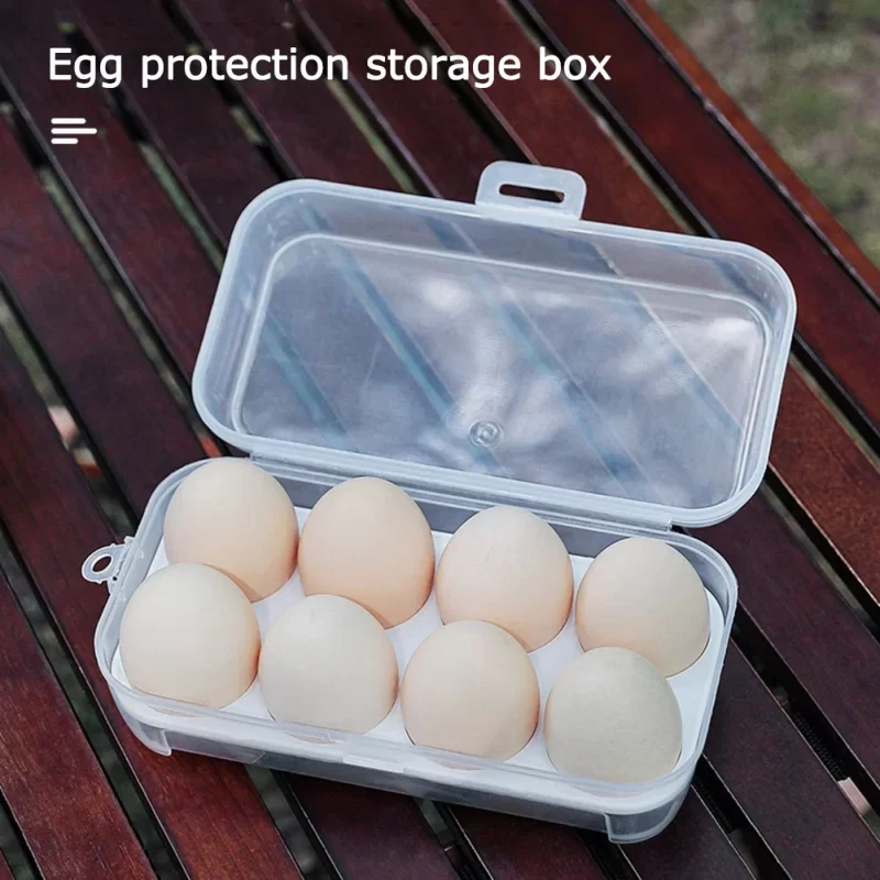 Portable Eggs Box Case Shockproof Egg Holder Kitchen Container Case Transparent Kitchen Organizer for Outdoor Camping Picnic - Image 4