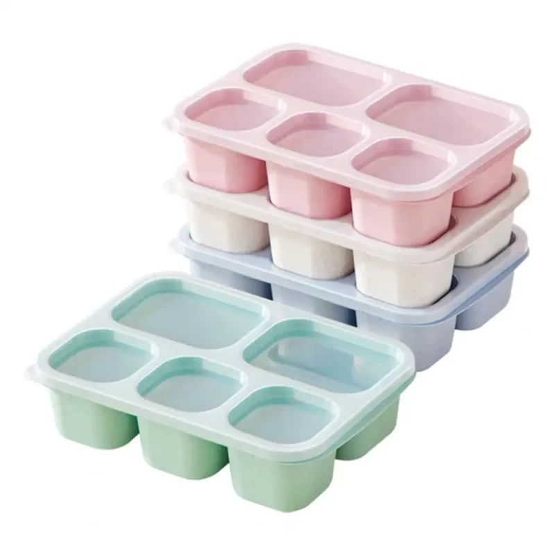 Lunch Box with 5 Compartments Meal Prep Containers for Adults Reusable Bento Lunch Box Containers 5-compartment Snack for Adults - Image 3