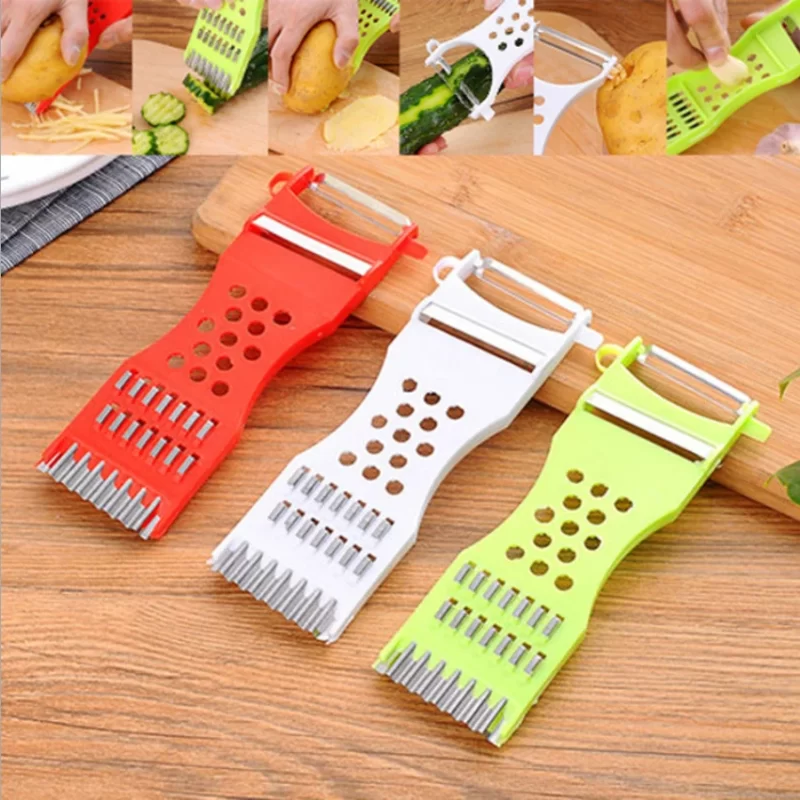 Double Head Cutter Cucumber Carrot Potato Knife Kitchen Home Gadgets Multi-Function Vegetable Fruit Peeler Grater Hand Slicer - Image 2