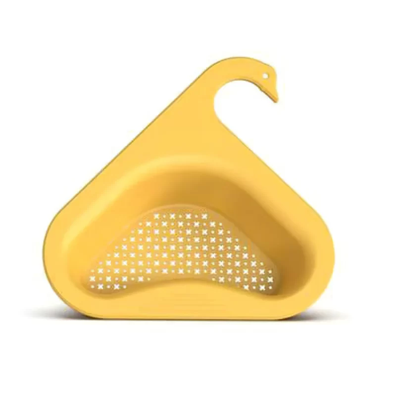 Drainage Basket Triangular Sink Filter Wet Dry Separation Vegetable Fruit Drainer Basket Suction Cup Rack Kitchen Tool