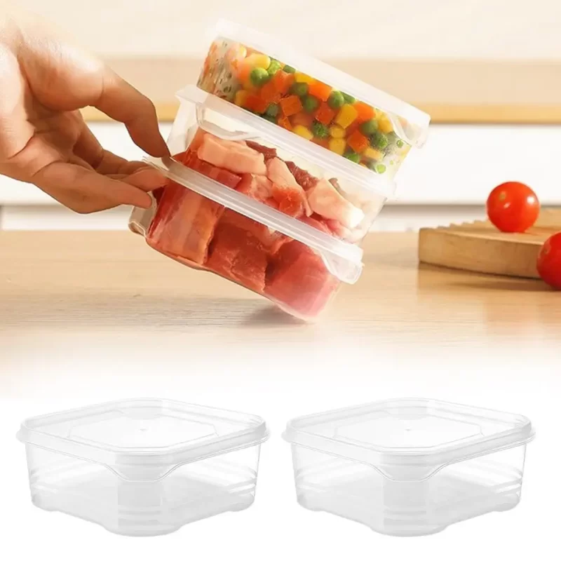 1pcs Refrigerator Food Preservation Storage Box Food Sealed Lunch Portable Refrigerated Food Storage Grade Box E9V7 - Image 2