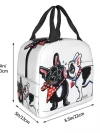 French Kiss Insulated Lunch Tote Bag for Women Bulldog Dog Lover Portable Cooler Thermal Bento Box Kids School Children - Image 4