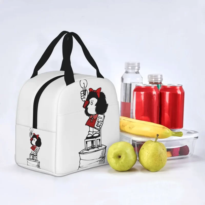 Mafalda Kawaii Amine Insulated Lunch Bags Cooler Bag Lunch Container Cute Cartoon Leakproof Lunch Box Tote School Picnic - Image 5