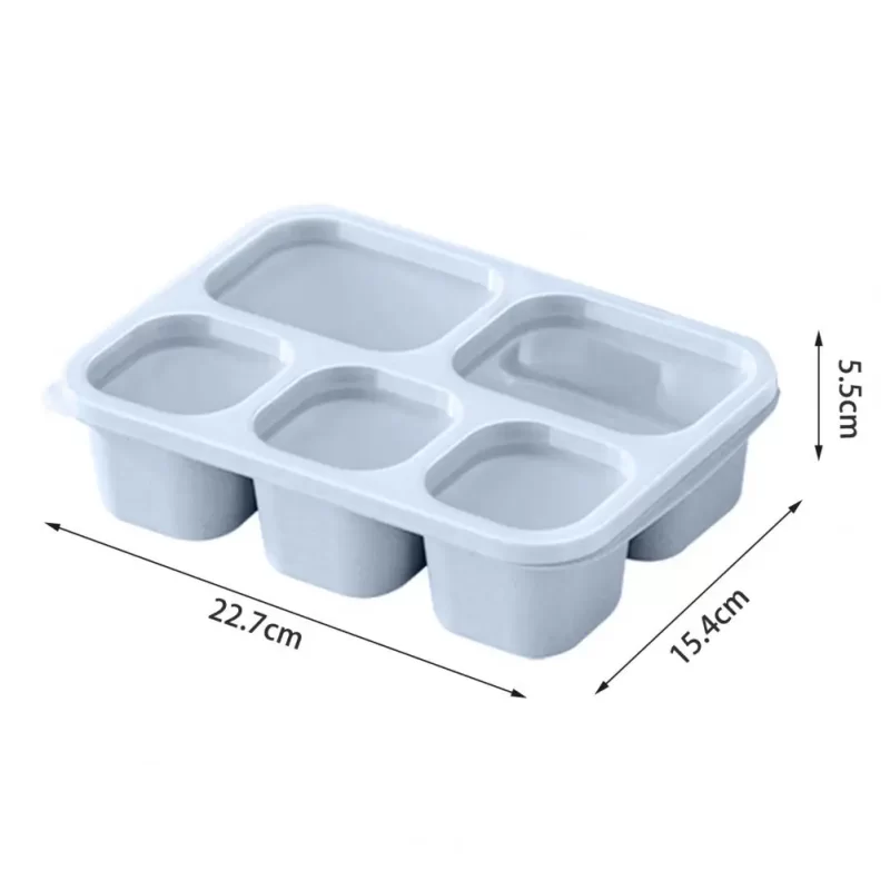 Lunch Box with 5 Compartments Meal Prep Containers for Adults Reusable Bento Lunch Box Containers 5-compartment Snack for Adults - Image 4