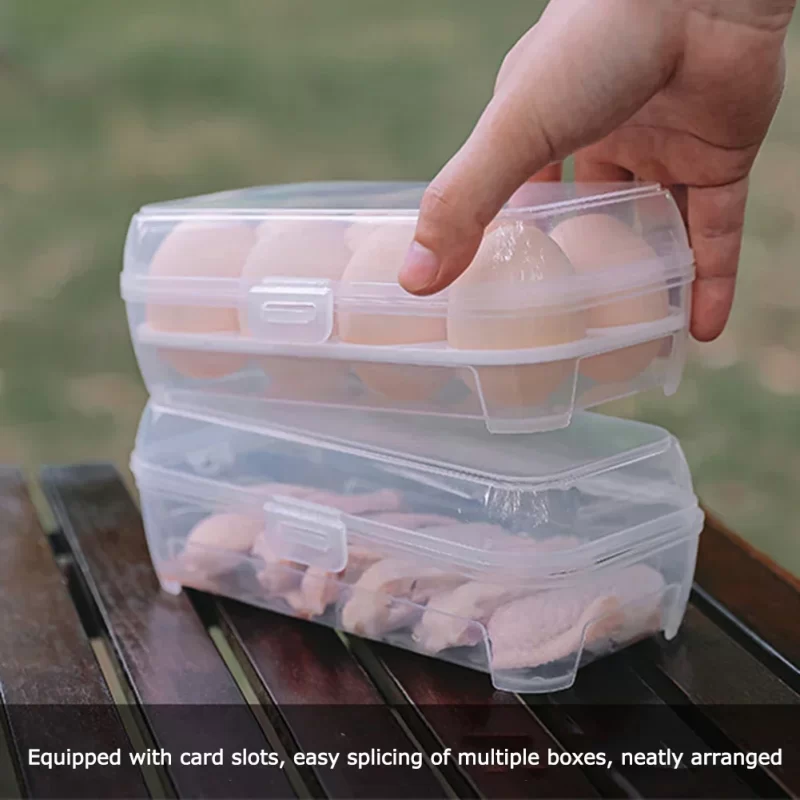 Portable Eggs Box Case Shockproof Egg Holder Kitchen Container Case Transparent Kitchen Organizer for Outdoor Camping Picnic - Image 6