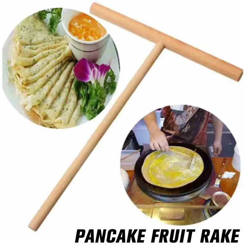 Wooden Pancake Fruit Rake Pancake Wooden Rake Pancake Tools Stand Household Kitchen Baking Kitchen Accessories Tools U8C9 - Image 3