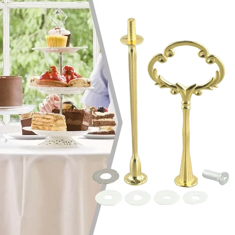 2/3 Tier Cake Stand Fruit Plate Handle Fitting Hardware Rod Stand Holder For DIY Tray Epoxy Holders Dish Bakeware Cake Tools