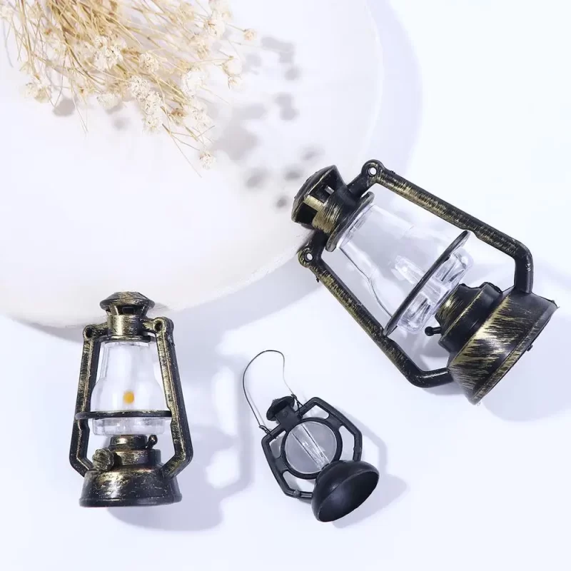 1:12 1:6 Scale Boys Dollhouse Kitchen House Decor Kerosene Lantern Scene Ornaments Oil Lamp Toy Doll Dollhouse Accessories - Image 5